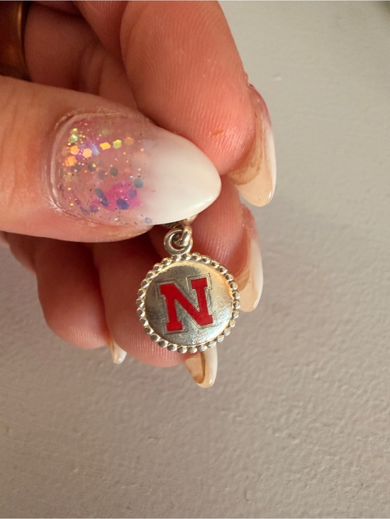 Pandora Jewelry - Pandora Nebraska Red 'N' Silver Round Charm Pendant - University Style
